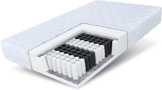 Matratze 'METIS' Taschenfederkern H3 7 Zonen, weiß 140x200 cm