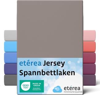 etérea Comfort Jersey Spannbettlaken Mokka 180x200 cm - 200x200 cm