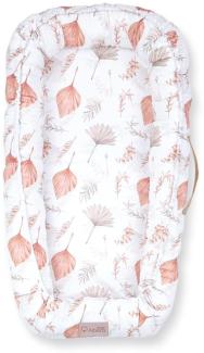 Albero Mio Multifunktionale Kuschelnest Babynest Kokon für Babys und Säuglinge 80x45 cm | Alter: 0-7 Monate | 100% Baumwollsatin | Atmungsaktives Material | Pflegeleicht | Boho Rostig