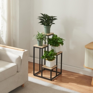 Blumentreppe Ameland Metall Schwarz [en. casa]