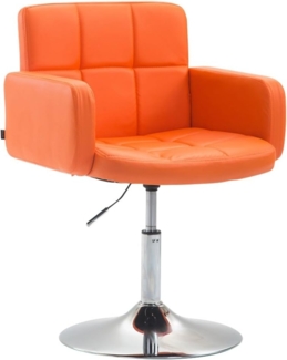 CLP Lounger Los Angeles Kunstleder Loungesessel mit Trompetenfuß,orange