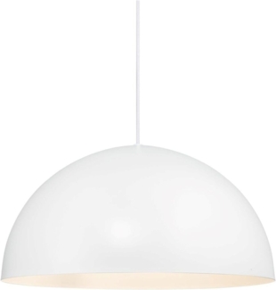 Nordlux Moderne Pendelleuchten Ellen 40 Ø 40 Cm Weiß 1-flammig Rund, Weiß, Kunststoff, Metall, 48573001