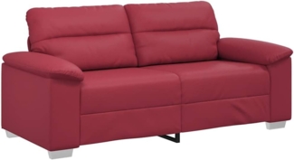 vidaXL 2-Sitzer-Sofa Weinrot 140 cm Kunstleder 4105341