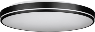 Eglo 75706 Deckenleuchte OROTAVA Stahl schwarz, Kunststoff weiss LED 2X11W 3000-6500K H:7. 5cm Ø39. 5cm dimmbar