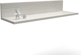 Mama Store Wandregal 70 cm L-förmig Eiche weiß 70 x 22 x 13 cm