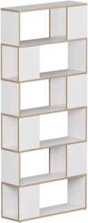 Raumteiler Eneos Weiß/Eiche 80 x 186 cm Vicco