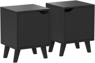 Nachttisch Malu Schwarz 2er Set Vicco