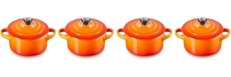 Mini-Cocotte 4er Set Ofenrot Poterie Le Creuset - Backofen geeignet