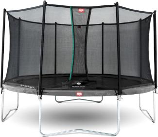 Berg 'Favorit Regular' Trampolin, 430 cm Durchmesser, ab 6 Jahren, bis 120 kg belastbar, inkl. Sicherheitsnetz 'Comfort', grau