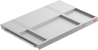 Hailo Einbaumülleimer Hailo Multideckel 1225369 Tablarboden 600 mit Unterteilung dunkelgrau, Hailo Tablarauszug mit 600 Unterteilung und Auszug Schienen Paar