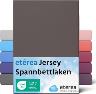 etérea Comfort Jersey Spannbettlaken Dunkelbraun 100x200 cm - 120x200 cm