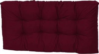 TexDeko® Garden Palettenkissen wasserabweisend UV - beständig Premium Sitzkissen gesteppt 120 x 60 x 18 cm Palettenauflage für Europaletten Palettenmöbel Palettenpolster (Bordeaux)