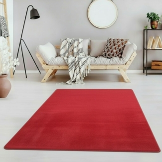 Jimri Teppich Lotus Wohnzimmer Teppich Einfarbig Kurzflor Läufer Uni, Läufer, Wohnzimmer Teppich Einfarbig Kurzflor Läufer