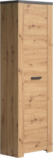 Garderobenschrank Franka / Follow , Holzwerkstoff , Holzfarben , 62 x 199 x 35 cm