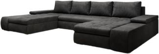 Designer Sofa Martino mit Schlaffunktion Samt Anthrazit