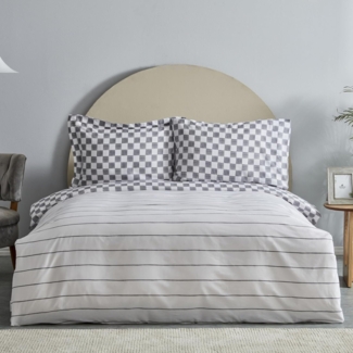 Karaca Bettwäsche Karaca Home Cordova Doppelbettbezug Set 100% Baumwolle Anthrazit