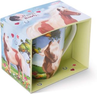 NICI Mystery Hearts Soulmates Tasse Pony Lorenzo, Becher, Kaffeetasse, Kaffeebecher, Teebecher, Porzellan, 310 ml, 47113