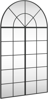 vidaXL Wandspiegel Schwarz 80x140 cm Gewölbt Eisen 3200609