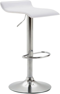 CLP Barhocker Dyn V2 Kunstleder höhenverstellbar und drehbar,weiß chrom