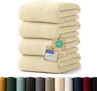 Blumtal Handtücher Premium Set, weich und saugstark in 50x100 cm, Frottee (4-St), in Premium Qualität 500 g/m²aus 100% Baumwolle