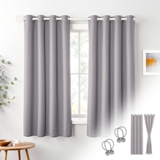Cozyor Verdunkelungsvorhang Set mit 2x Vorhang + 2x Magnethalter + wahlweise mit Stange, Ösen (2 St), verdunkelnd, Mikrofaser Polyester, Gardinen Thermo Vorhang 160x135 Wohnzimmer, Schlafzimmer, Kinderzimmer