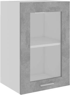 vidaXL Hängeglasschrank Betongrau 40 x 31 x 60 cm Holzwerkstoff