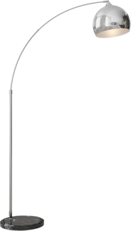 HOMCOM Stehlampe mit verstellbarer Höhe und Länge Verstellbare Leselampe, Leuchtmittel wechselbar, für Wohnzimmer, Silber