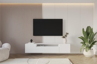 ALTDECOR Lowboard NOA-2-W (TV-Schrank, TV Möbel, TV Cabinet, Fernsehtisch bodenstehend 200cm), Fernseher schrank, TV Kommode, TV Tisch, TV Sideboard, TV Boar
