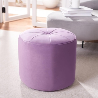 SAFAVIEH Gepolstert Hocker, Flieder, 55 X 55 X 50
