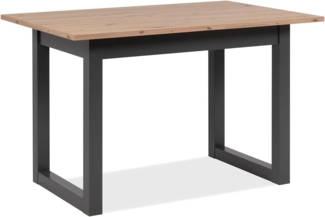 Esstisch ausziehbar 120x80 cm Wohnzimmertisch Holz Küchentisch Esszimmertisch Holztisch Tisch Industrial Style
