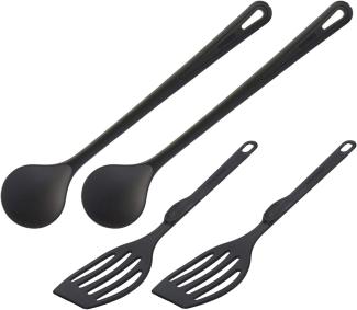 Westmark Küchenhelfer-Set, 4-tlg, je 2 Pfannenwender und Rührlöffel, PA, Notwendige Basics zum Braten und Rühren, Gentle, 203522E6