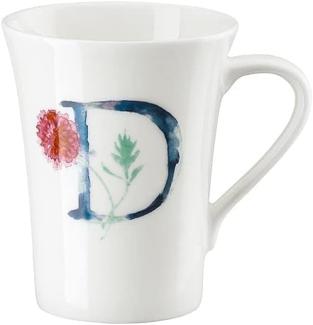 Hutschenreuther Flower Alphabet Becher mit Henkel - D, Bone China, Dahlia, 400 ml, 02048-727383-15505