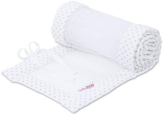 babybay Nestchen Mesh-Piqué passend für Modell Boxspring XXL, weiß Punkte perlgrau