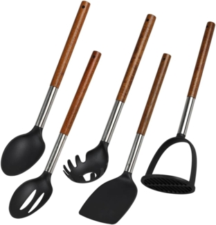 KESPER® Kochbesteck-Set 5-er SET Küchenhelfer (Set, 5-tlg), aus FSC®-zertifiziertem Akazienholz/Edelstahl/Kunststoff