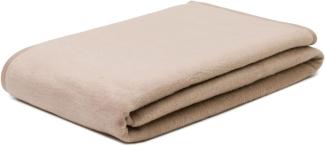 Ambiente Trendlife Baumwoll-Acryl-Decke Arizona uni Einfassband 150x200 cm taupe