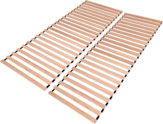 Krok Wood Premium Lattenrost Rollrost mit 23 extra stabilen Leisten aus Massivholz Buche 140x200 cm