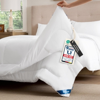 BEDSURE Bettdecke 135x200 2er Set 450gsm - Winterdecke 4 Jahreszeiten Inklusive Ganzjahresdecke 300gsm & Sommerdecke 150gsm, 2 Steppdecke für Vierjahreszeiten/Sommer/Winter, White