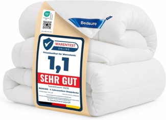 BEDSURE Bettdecke 135x200 2er Set 450gsm - Winterdecke 4 Jahreszeiten Inklusive Ganzjahresdecke 300gsm & Sommerdecke 150gsm, 2 Steppdecke für Vierjahreszeiten/Sommer/Winter, White