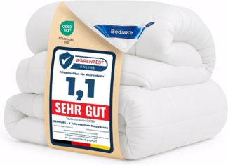 BEDSURE Bettdecke 135x200 2er Set 450gsm - Winterdecke 4 Jahreszeiten Inklusive Ganzjahresdecke 300gsm & Sommerdecke 150gsm, 2 Steppdecke für Vierjahreszeiten/Sommer/Winter, White