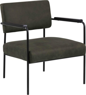 AC Design Furniture Bentley Carver Esszimmerstühle 2er Set, H: 83 x B: 58 x T: 55 cm, Waldgrün/Schwarz, Samt/Metall, 2 Stk
