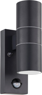 Eglo 32899 LED Outdoor Wandleuchte RIGA 5 Up & Downlight anthrazit klar L:6,5cm H:21,5cm T:11cm Sensor IP44