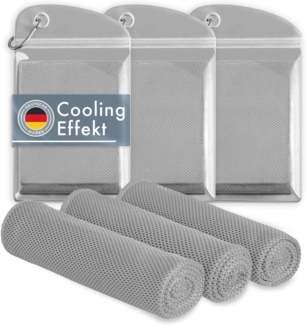 Blumtal Sporthandtuch mit Kühlfunktion aus Mikrofaser, 100x30 cm, (3-St), kühlend