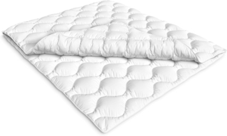 Siebenschläfer 4-Jahreszeiten Bettdecke 155x220 cm - bestehend aus 2 zusammengeknöpften Steppdecken - adaptierbare Decke für Sommer und Winter