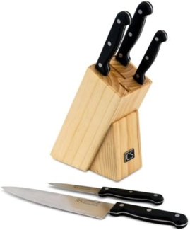 Carl Schmidt Sohn Messerblock Star (6tlg), Holz/Edelstahl/Kunststoff