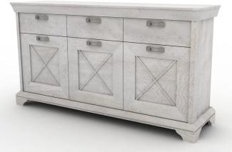 Sideboard Kasimir 12 Pinie weiß 179x96x49 cm Anrichte Wohnzimmer