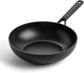 KitchenAid Classic Forged Wok (28cm/3,6L), hart anodisiert, PFAS-freie gesunde keramische Antihaftbeschichtung, beschichtet, Induktionsgeeigent, Backofengeeignet, Spülmaschinengeeignet, Schwarz