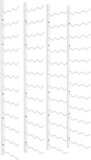 vidaXL Wand-Weinregal für 36 Flaschen 2 Stk. Weiß Eisen 340889