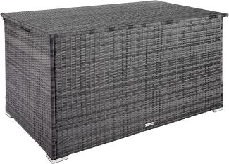 tectake Gartenbox Auflagenbox (1 St, Auflagenbox), Aufbewahrungsbox mit Aluminiumgestell und Rattangeflecht
