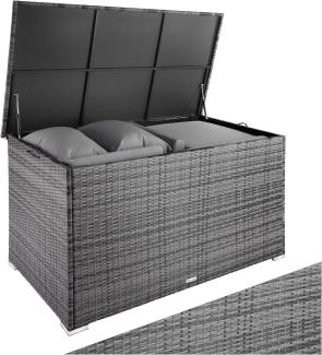 tectake Gartenbox Auflagenbox (1 St, Auflagenbox), Aufbewahrungsbox mit Aluminiumgestell und Rattangeflecht