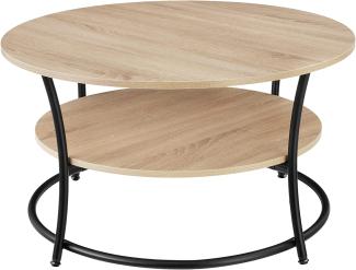 Couchtisch Cromford 80x46 cm - Industrial Holz hell, Eiche Sonoma